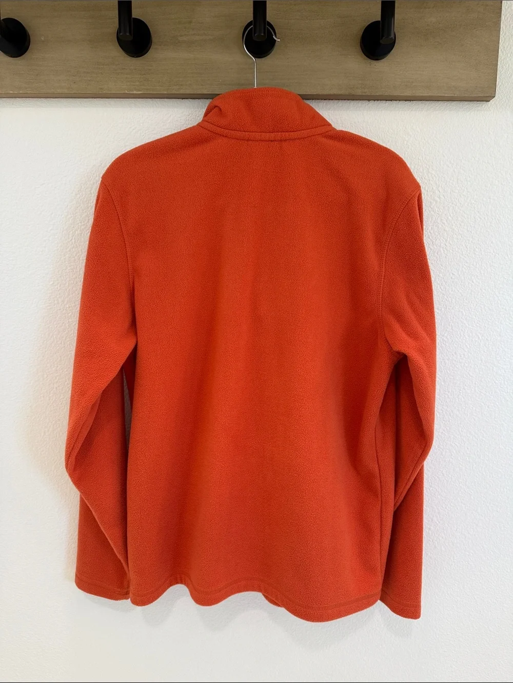 Harley-Davidson Men's Orange Quarter-Zip Fleece with Black Trim
